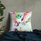 Roseate Spoonbill with Heart Open Premium Pillow