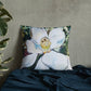 Magnolia with Wallpaper Pattern Premium Pillow