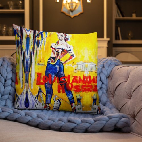 Louisiana Hussy Reflection Premium Pillow