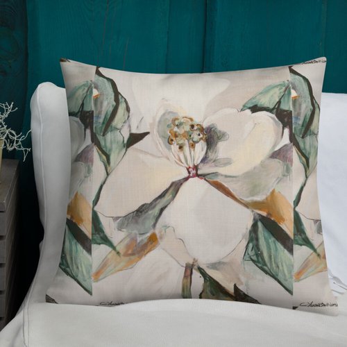Soft Magnolia ii Pattern Premium Pillow