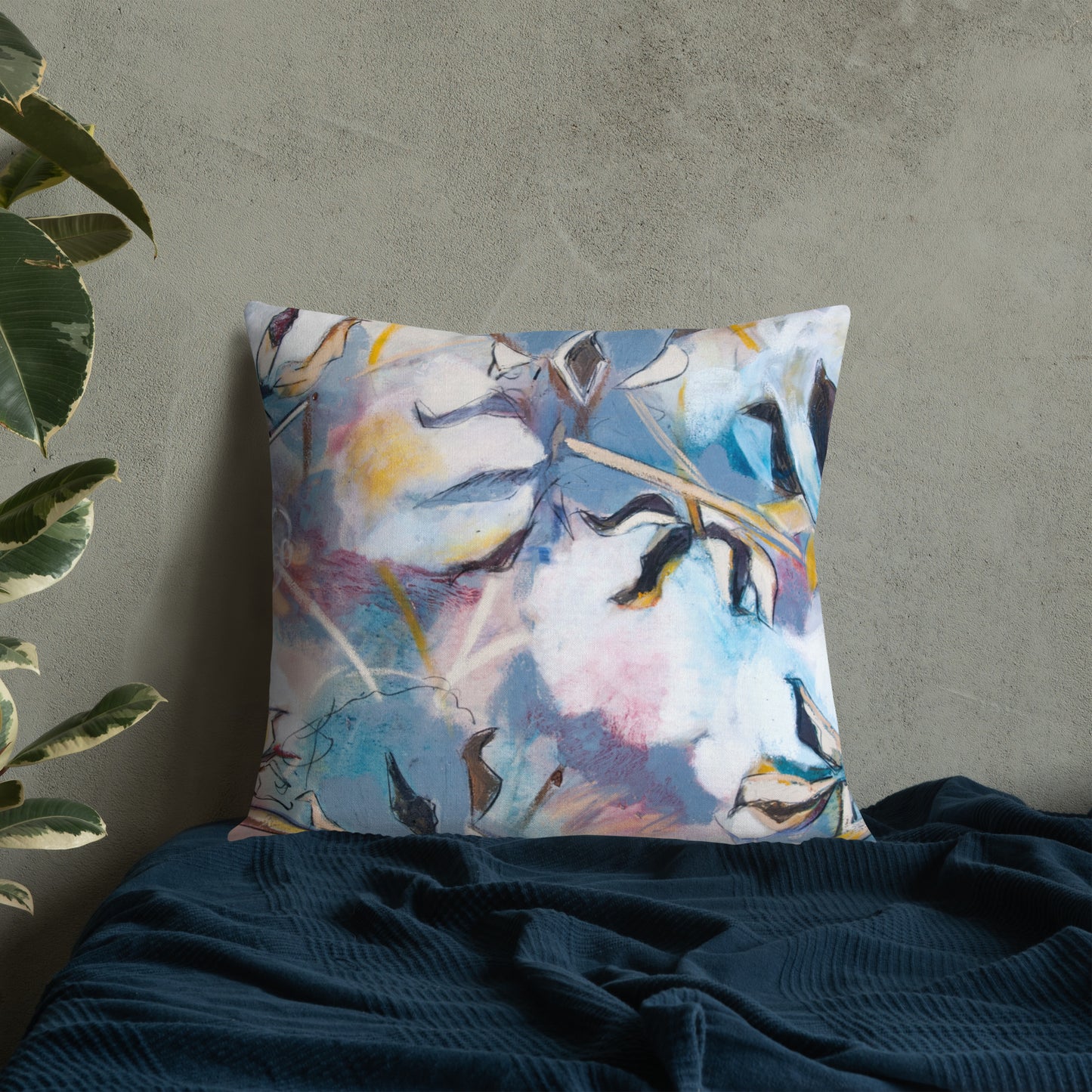 Rainbow Cotton Pattern Premium Pillow