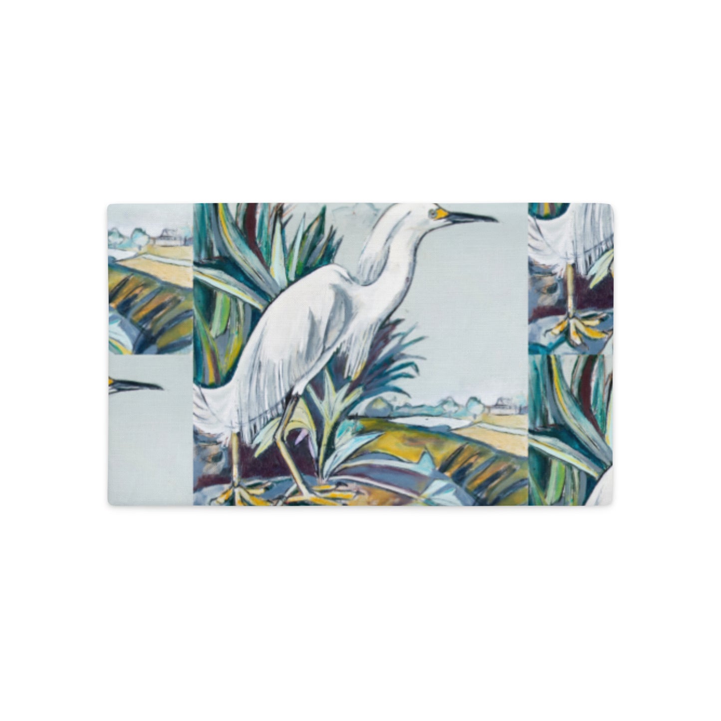 Snowy White Egret Premium Pillow Case