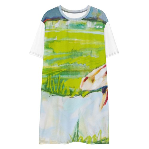 Roseate Spoonbill in His Sanctuary T-shirt dress
