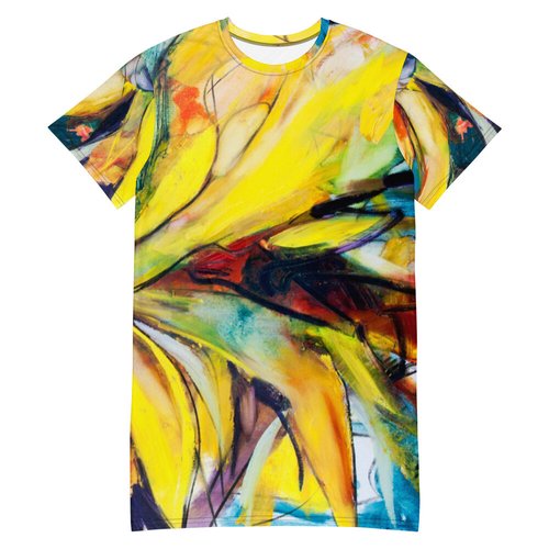 Rainbow Sunflower T-shirt dress