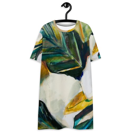 Neutral Magnolia T-shirt dress