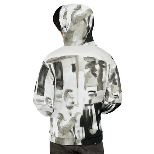 Four Men in front of House Unisex Hoodie