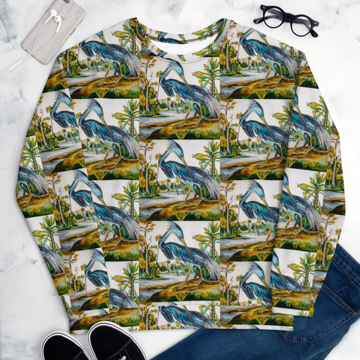 Blue Heron Unisex Sweatshirt