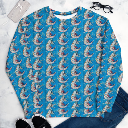 Blue Shrimp Unisex Sweatshirt