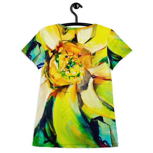 Bosco Sunflower All-Over Print Women's Athletic T-shirt