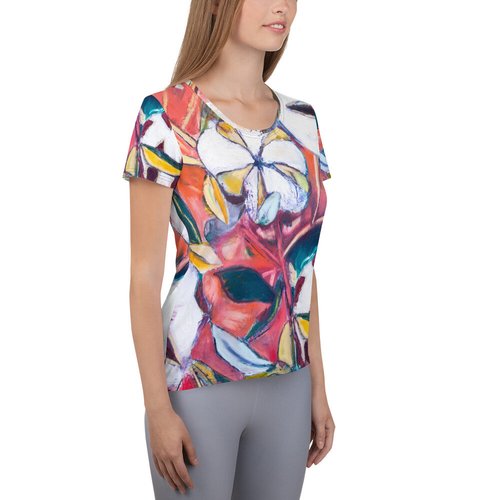 Fiesta Cotton All-Over Print Women's Athletic T-shirt