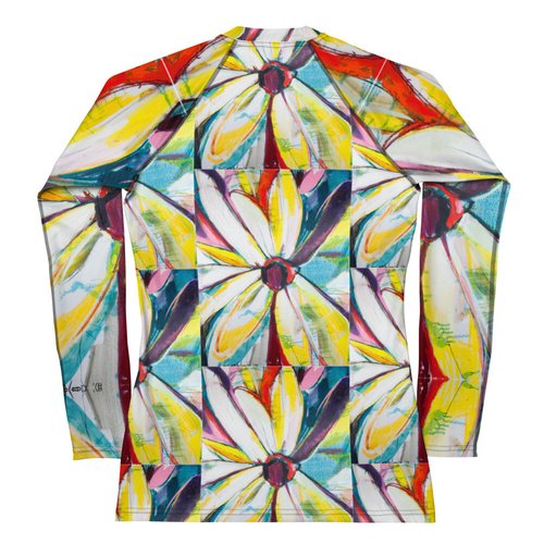 Zinnias Pattern Women's Rash Guard