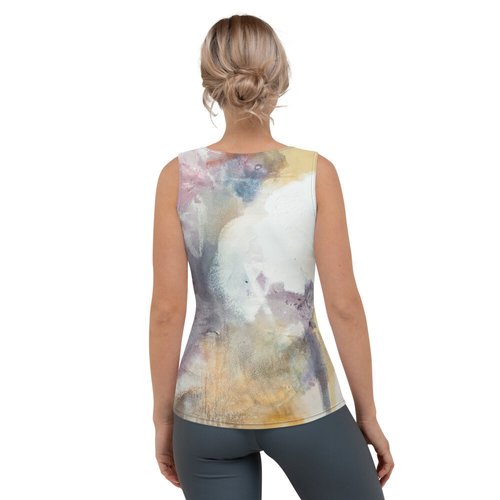 Abstract Cotton Sublimation Cut & Sew Tank Top
