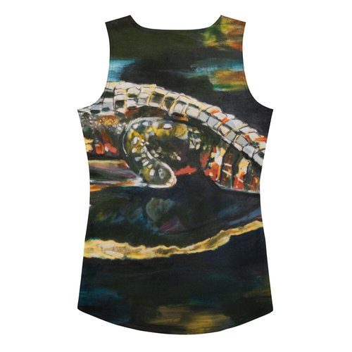 Gator on Log with Reflection Sublimation Cut & Sew Tank Top
