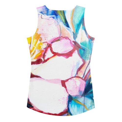 Pink Camillia Sublimation Cut & Sew Tank Top