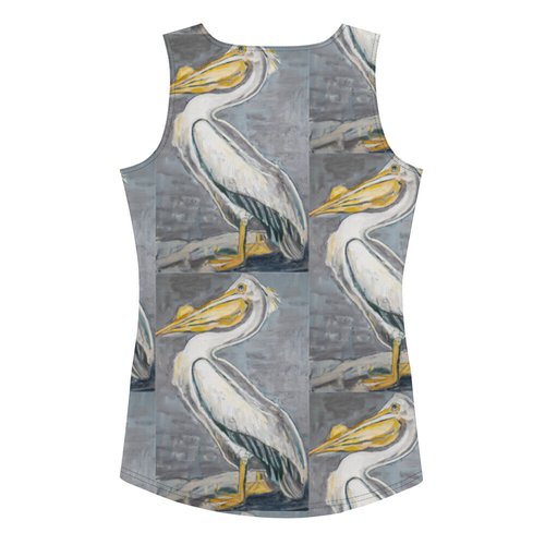 White Pelican Sublimation Cut & Sew Tank Top