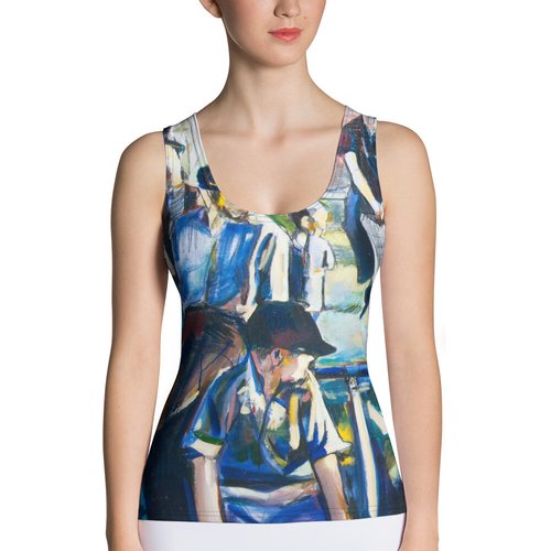 Vintage Kids on Playground Sublimation Cut & Sew Tank Top