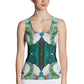 Tropical Magnolia Pattern Sublimation Cut & Sew Tank Top