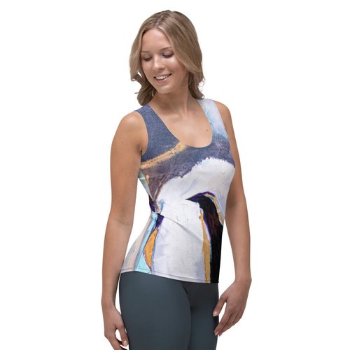 Cotton with Soft Teal II Sublimation Cut & Sew Tank Top