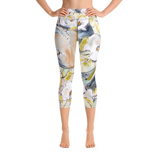 Mourning Doves Yoga Capri Leggings