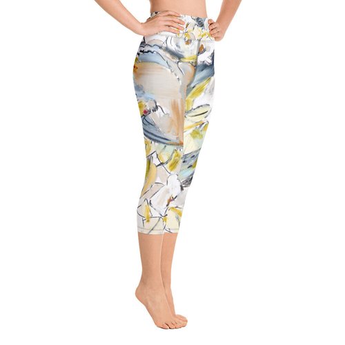 Mourning Doves Yoga Capri Leggings