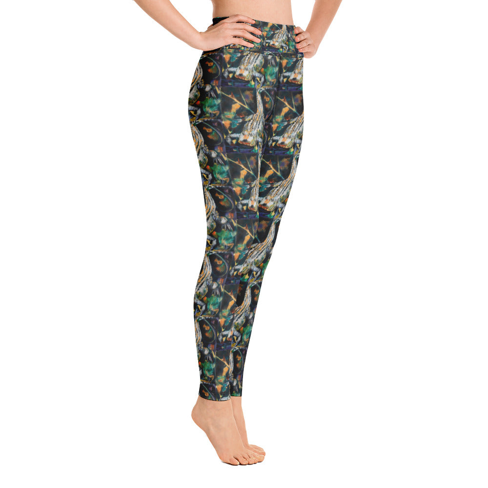 Fierce Gator Yoga Leggings J Caroline Youngblood Fine Art Products