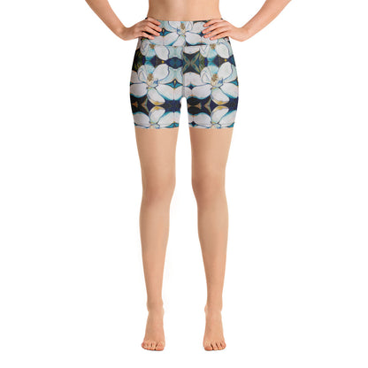 Indigo Magnolia Yoga Shorts