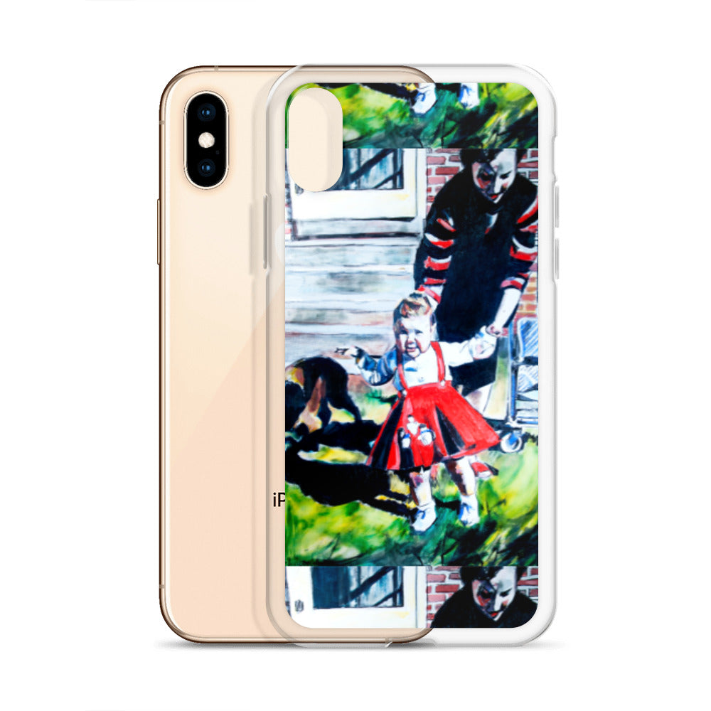 Mother with Daughter in Red Dress iPhone Case