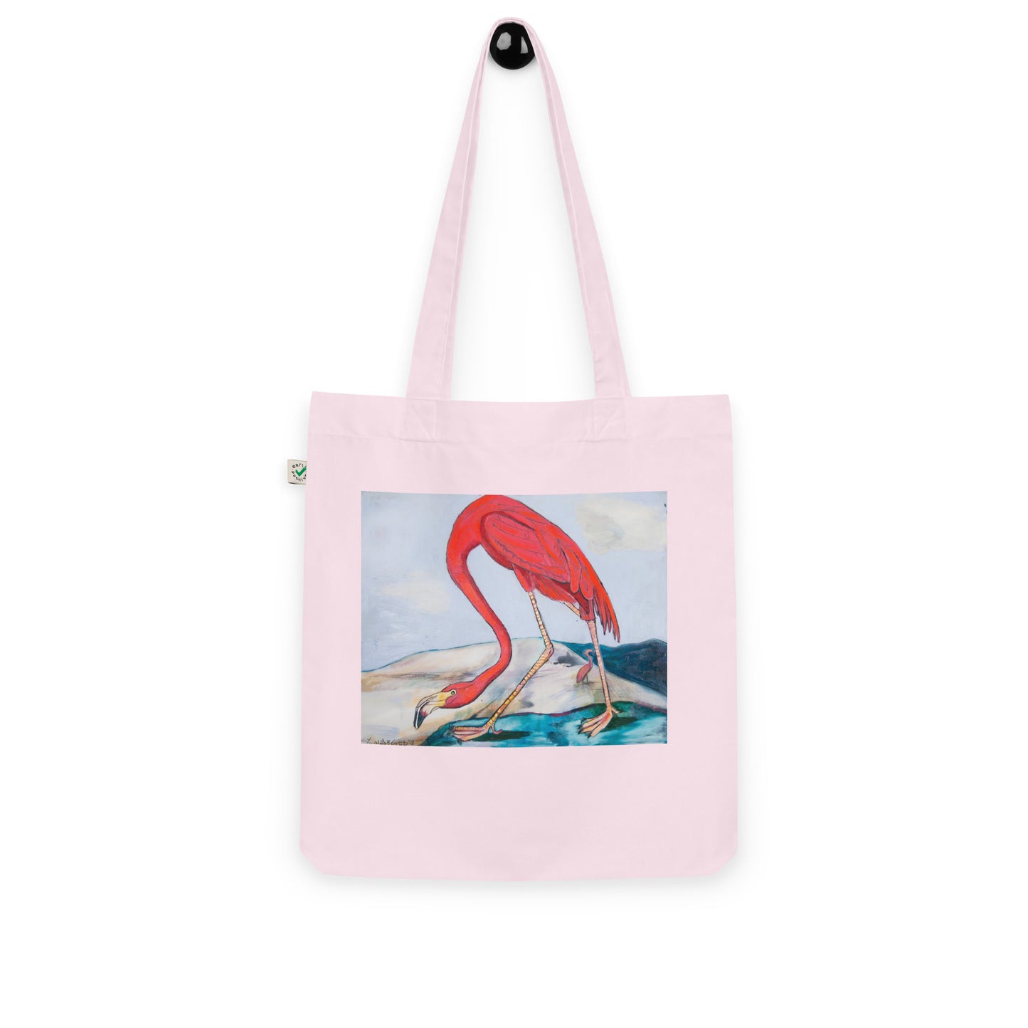Flamingo Oasis Organic fashion tote bag