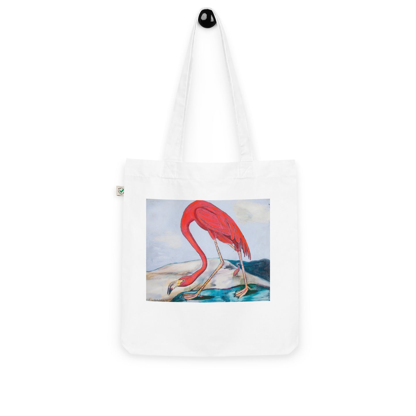 Flamingo Oasis Organic fashion tote bag