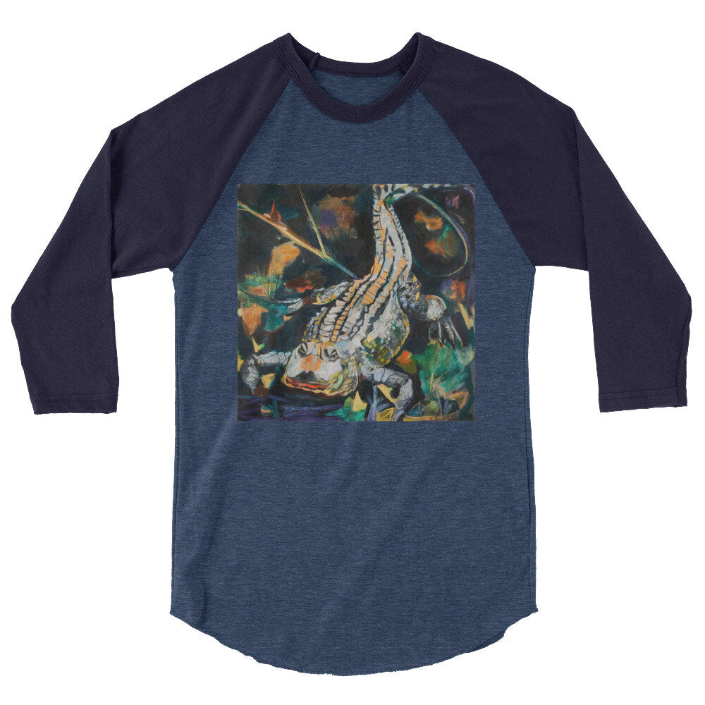 Fierce Gator 3/4 sleeve raglan shirt
