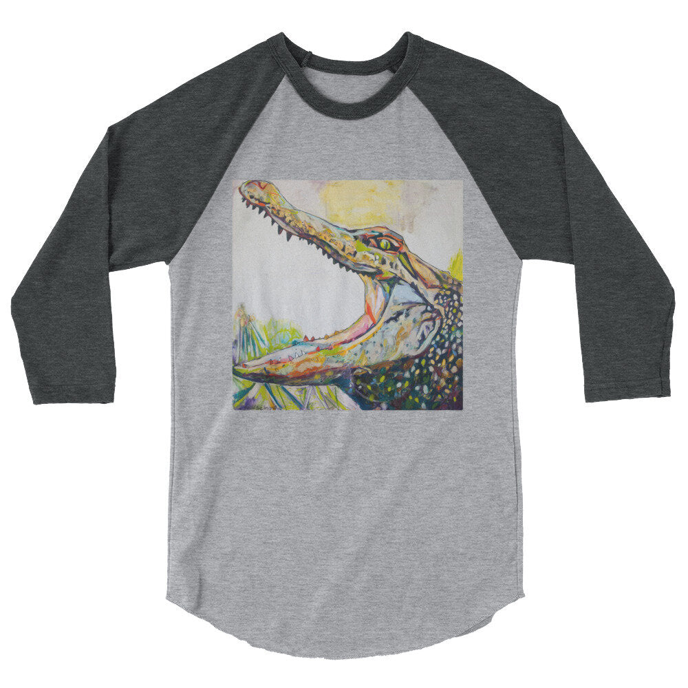 Big Mouth Gator 3/4 sleeve raglan shirt