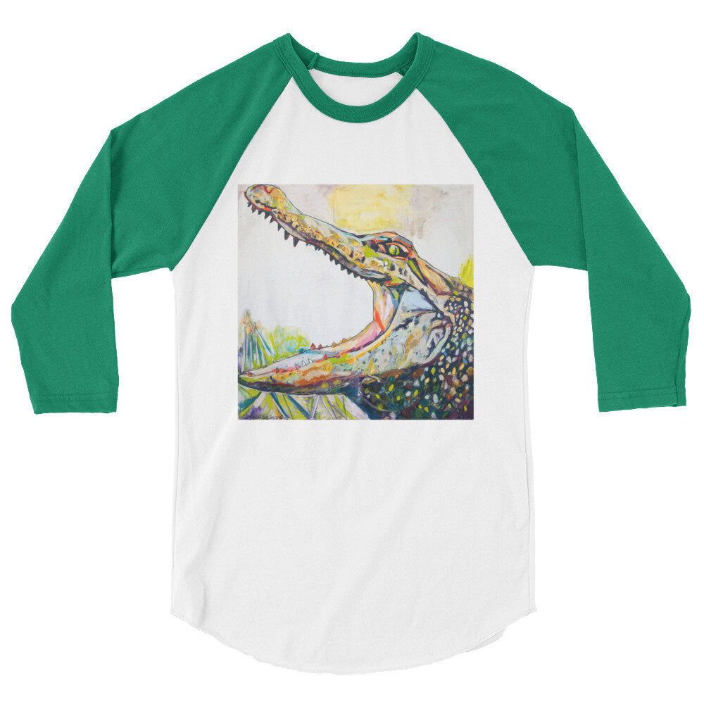 Big Mouth Gator 3/4 sleeve raglan shirt