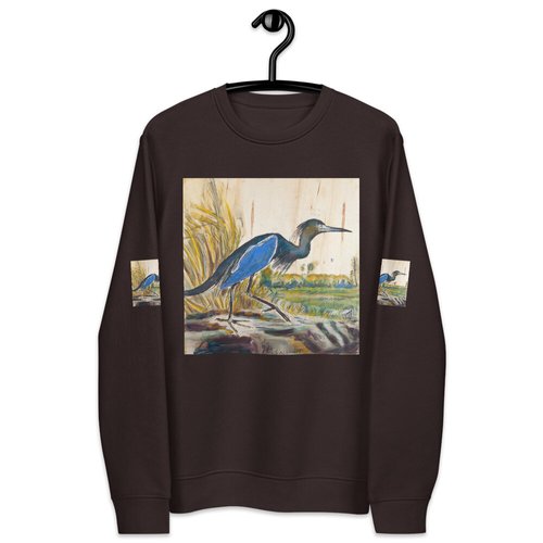 Little Blue Heron Unisex eco sweatshirt