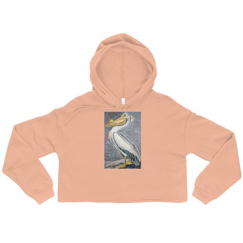 White Pelican Crop Hoodie