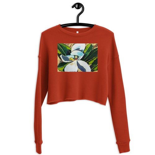 Shy Magnolia Crop Sweatshirt