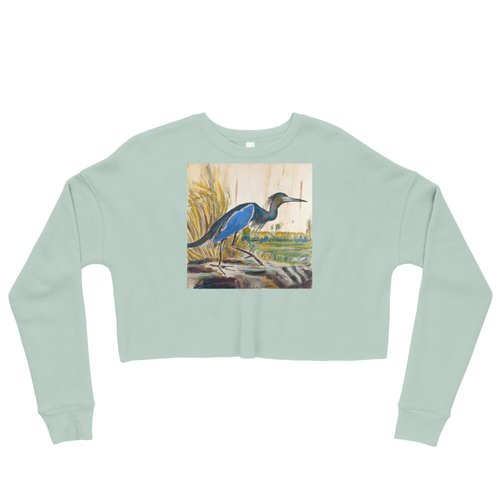 Little Blue Heron Crop Sweatshirt