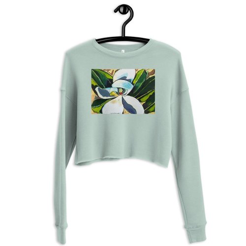 Shy Magnolia Crop Sweatshirt
