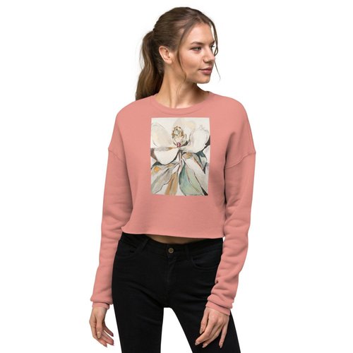 Soft Magnolia Crop Sweatshirt