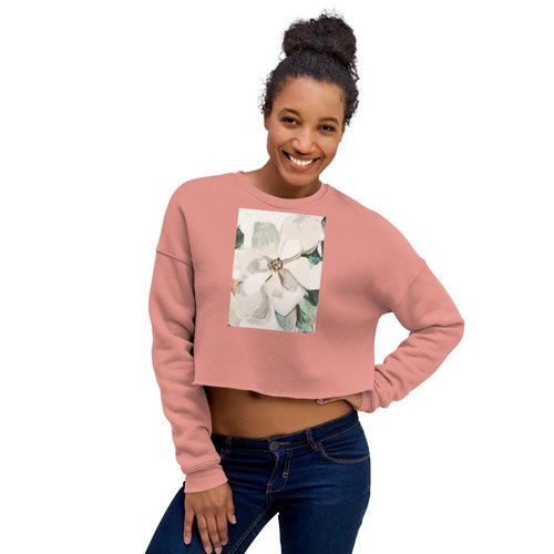 Soft Magnolia II Crop Sweatshirt