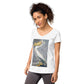 White Pelican with Metallic Silver Women’s fitted v-neck t-shirt